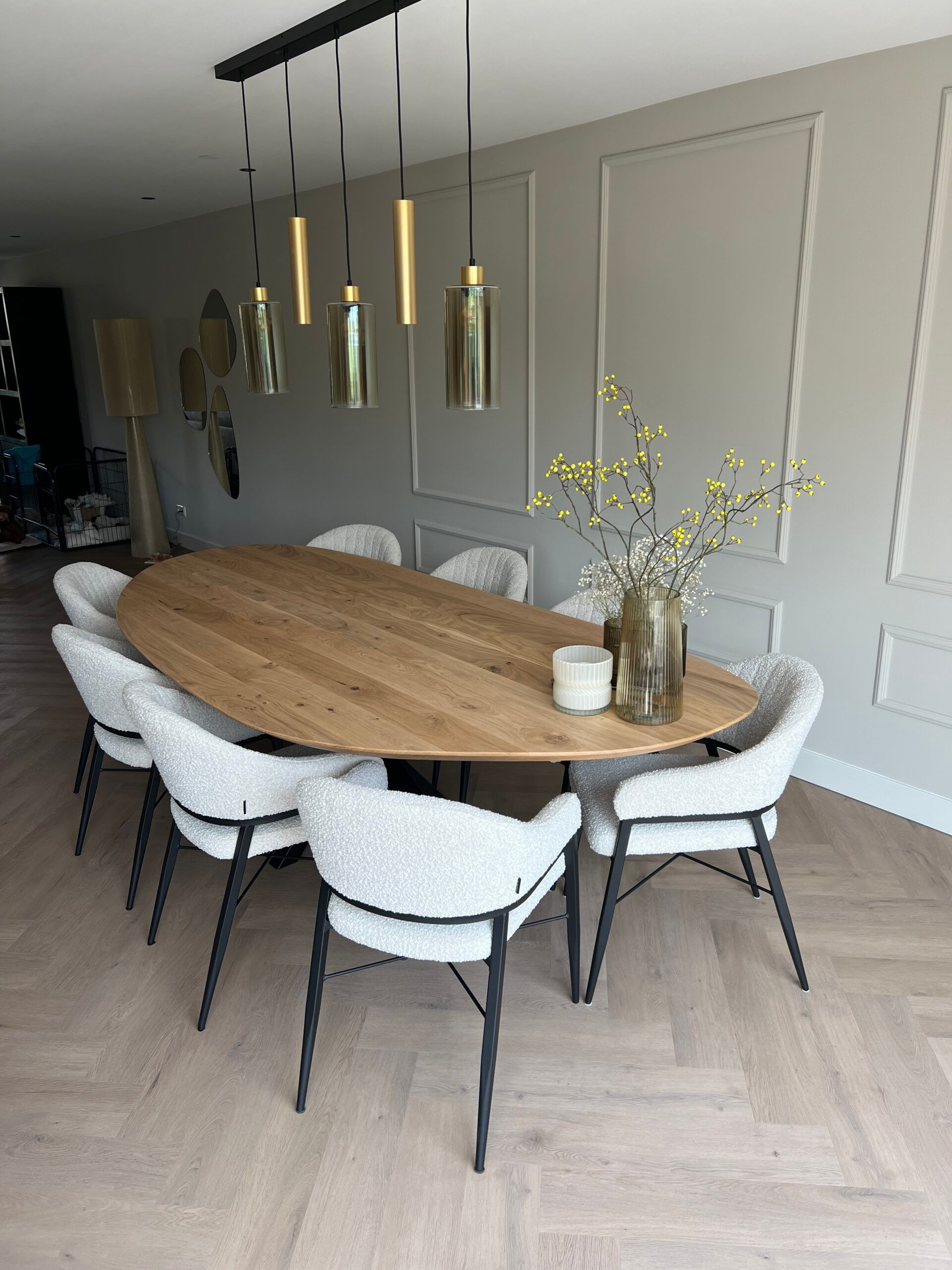 eettafel 8 personen met stoelen