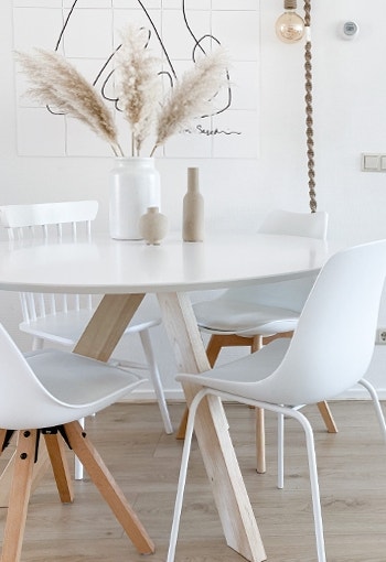 witte eettafel stoelen